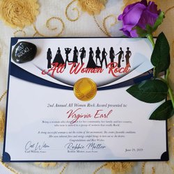 All Women Rock Award Certificate